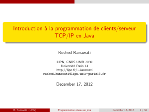 Introduction à la programmation de clients/serveur TCP/IP en Java