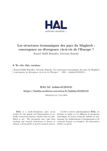 Les structures économiques des pays du Maghreb - Hal-SHS