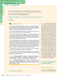 L`environnement chimique perturbe-t