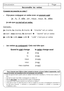 CLASSEUR OUTILS CONJ Reconnaitre les verbes