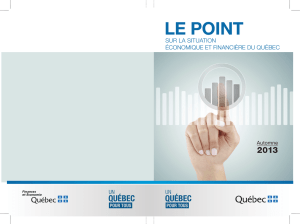 Le point sur la situation économique et financière du Québec