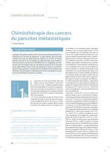 Chimiothérapie des cancers du pancréas métastatiques