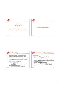 CNAM-NFP121 an 8 Traitement des Chaînes en JAVA La