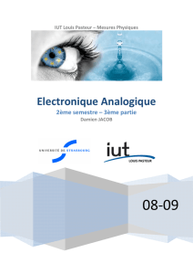 Electronique Analogique - 3ème partie - Le transistor