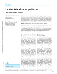 Le West Nile virus en pédiatrie