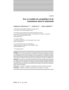 Sur un modèle de compétition et de coexistence dans - arima