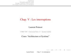 Chap. V : Les interruptions - Lipn