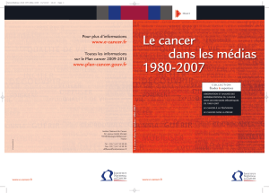 Le cancer dans les médias 1980-2007
