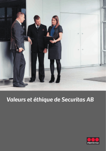 Valeurs et éthique de Securitas AB