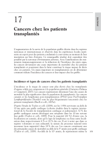 Cancers chez les patients transplantés - iPubli