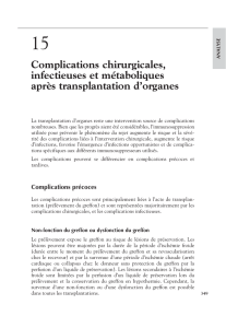 Complications chirurgicales, infectieuses et - iPubli
