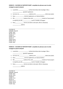 EXERCICE : L`ACCORD DU PARTICIPE PASSÉ : complétez les