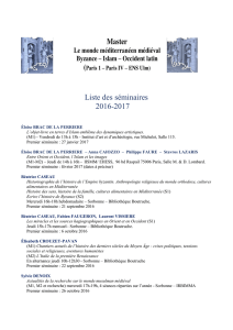 Liste des séminaires - Université Paris 1 Panthéon
