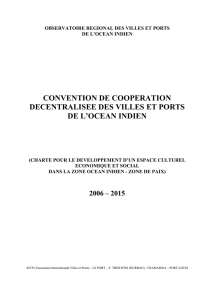 convention de cooperation decentralisee des villes et ports de l