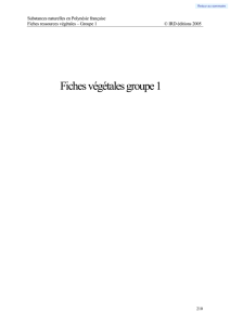 Fiches végétales groupe 1