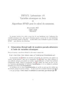 INF5171: Laboratoire #9 Variables atomiques en Java et Algorithme