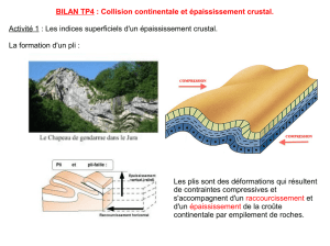 BILAN TP4 : Collision continentale et épaississement crustal. Activité 1