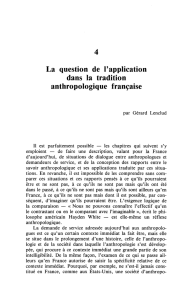 Les applications de l`anthropologie - texte intégral (2008)