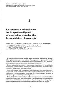 Restauration et réhabilitation des écosystèmes - IRD