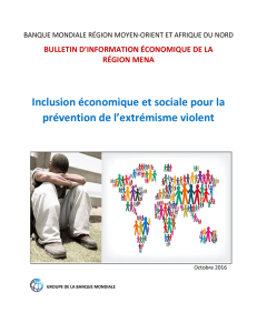 Inclusion économique et sociale pour la prévention de l`extrémisme