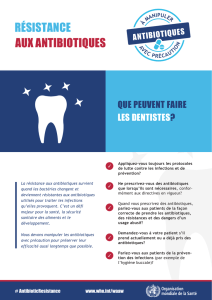 Résistance aux antibiotiques: ce que les dentistes peuvent faire pdf