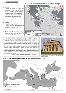 Carte 2 : Le monde grec vers le VIè siècle avant J.-C.