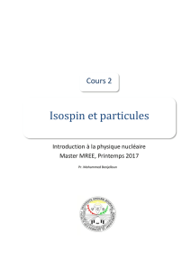 Isospin et particules