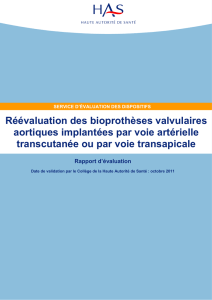 Rapport HAS Valves aortiques transcutanées 2011 H2COM