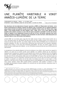 Communiqué du CNRS - Université de Genève
