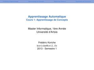 Apprentissage Automatique Cours 1