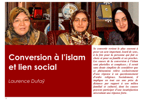 Conversion à l`islam et lien social