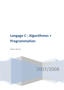 Langage C : Algorithmes + Programmation - Zenk
