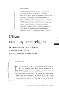 L`Islam entre mythe et religion