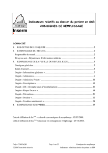 Indicateurs relatifs au dossier du patient en SSR - Compaq-HPST