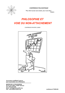 Philosophie et voie du non-attachement