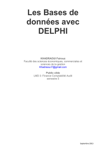 Les Bases de données avec DELPHI