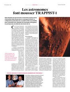 Les astronomes font mousser TRAPPIST-1