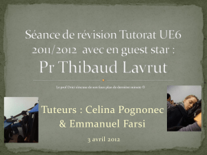 Séance de révision Tutorat UE6 2011/2012 avec