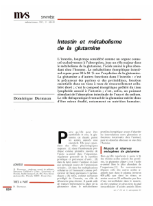 Intestin et métabolisme de la glutamine - iPubli