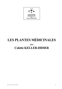 les plantes médicinales - Académie Lorraine des Sciences