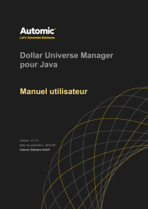 Dollar Universe Manager pour Java Manuel utilisateur