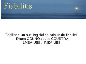 Fiabilitis : un outil logiciel de calculs de fiabilité Evans GOUNO et