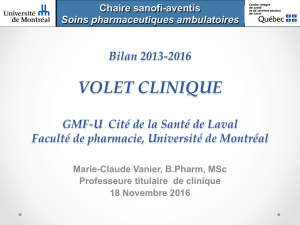 Bilan 2013-2016 - Faculté de pharmacie