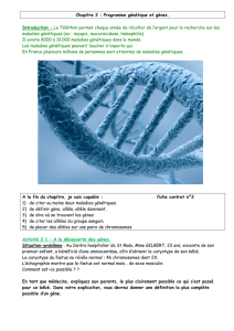 Chapitre 3 : Programme génétique et gènes