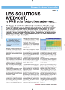 Les solutions Web100T, le PMSI et la facturation autrement