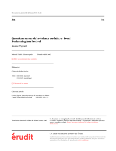 Questions autour de la violence au théâtre : Seoul Performing Arts