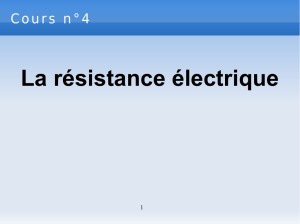 La résistance électrique