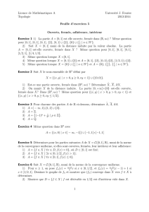 Licence de Mathématiques A Université J. Fourier Topologie 2013