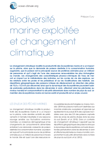 Biodiversité marine exploitée et changement climatique