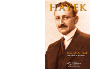 Friedrich A. Hayek - Ecole de la liberté